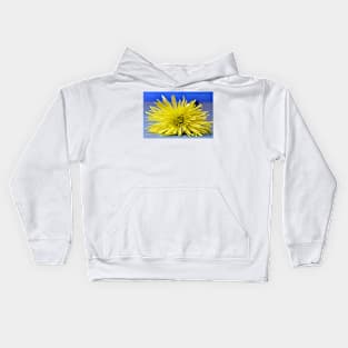 A yellow Chrysanthemum Kids Hoodie